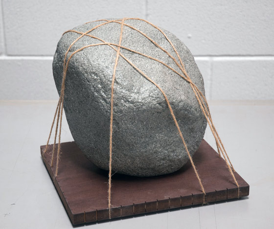 Tied Down Rock, 2007, 11" x 11" x 12"