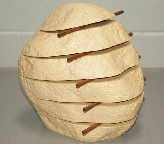 Propped Open Rock, 2007, 11" x 11" x 12"